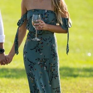Green Floral Maxi Dress